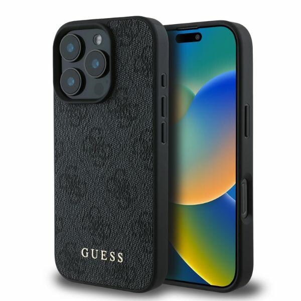 Guess 4G Classic Etui for iPhone 16 Pro Max - Svart