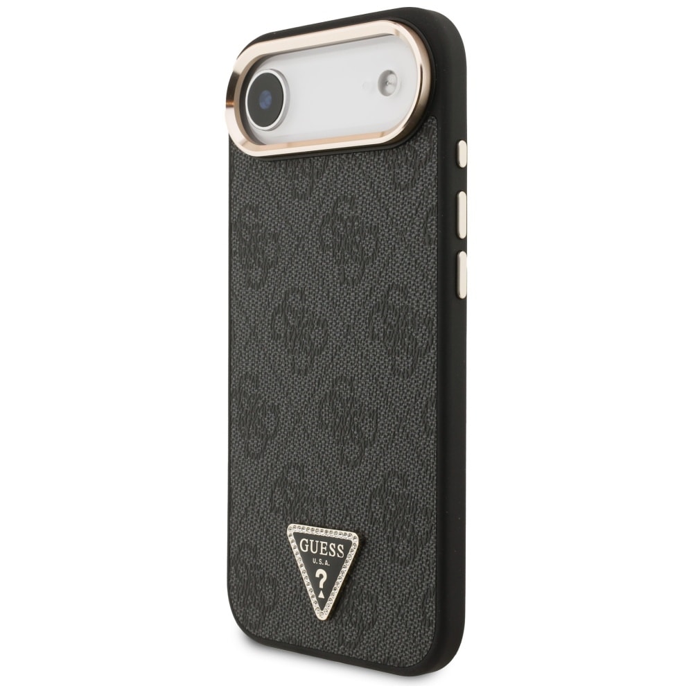 Guess 4G MagSafe-etui med trekantlogo for iPhone Air - svart og gull