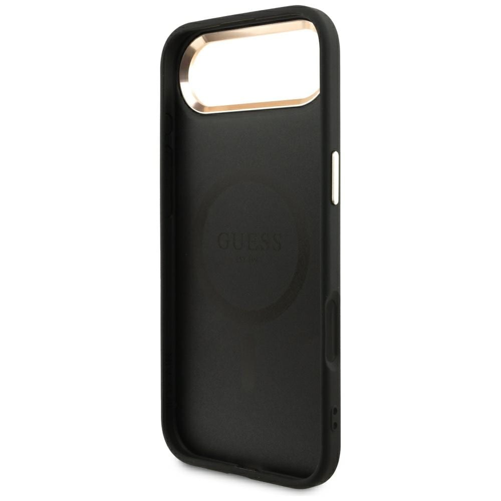 Guess 4G MagSafe-etui med trekantlogo for iPhone Air - svart og gull