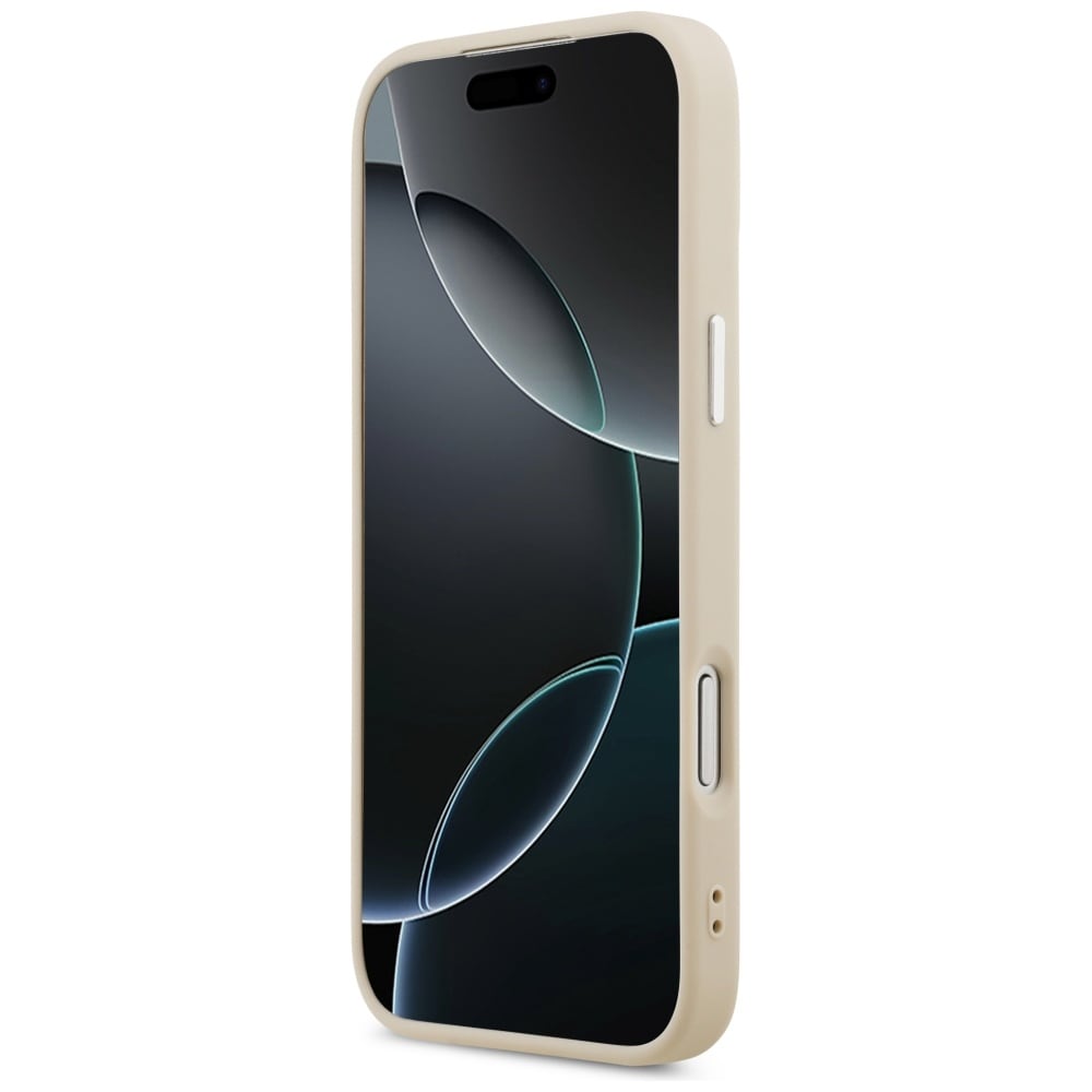 Guess MagSafe-etui med trekantlogo for iPhone 17 Pro - Beige