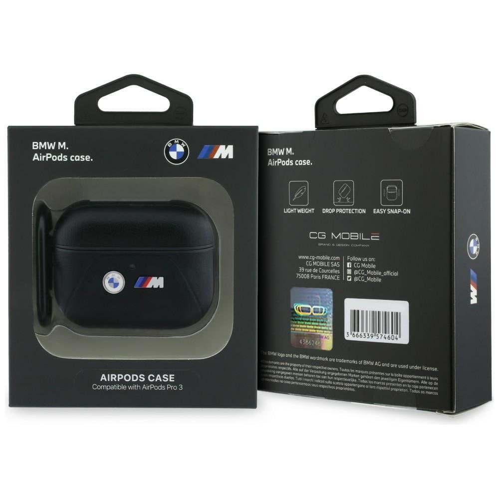 BMW Buet linjeetui for AirPods Pro 3 - svart