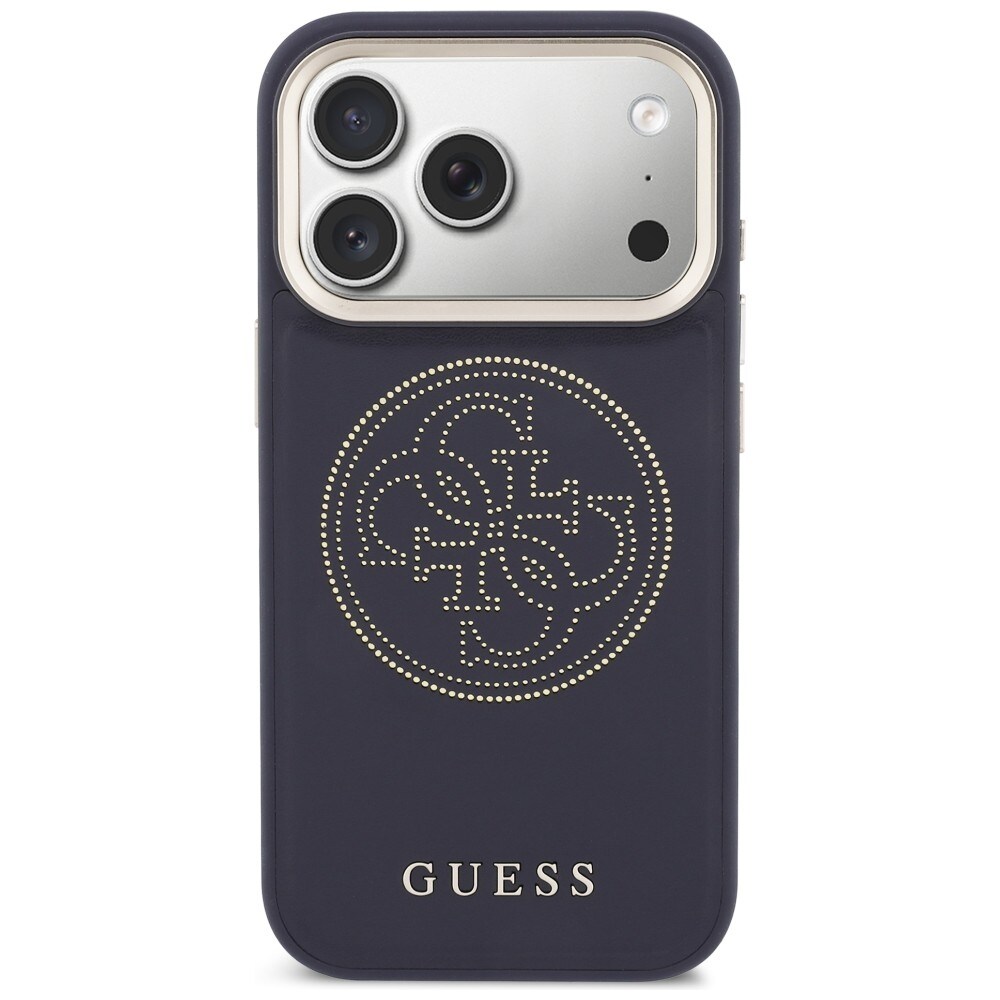 Guess Perforert 4G MagSafe-etui for iPhone 17 Pro - blå