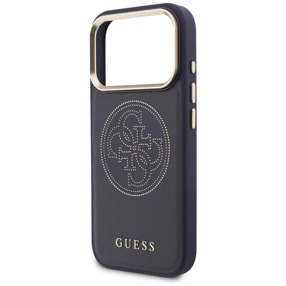 Guess Perforert 4G MagSafe-etui for iPhone 17 Pro - blå