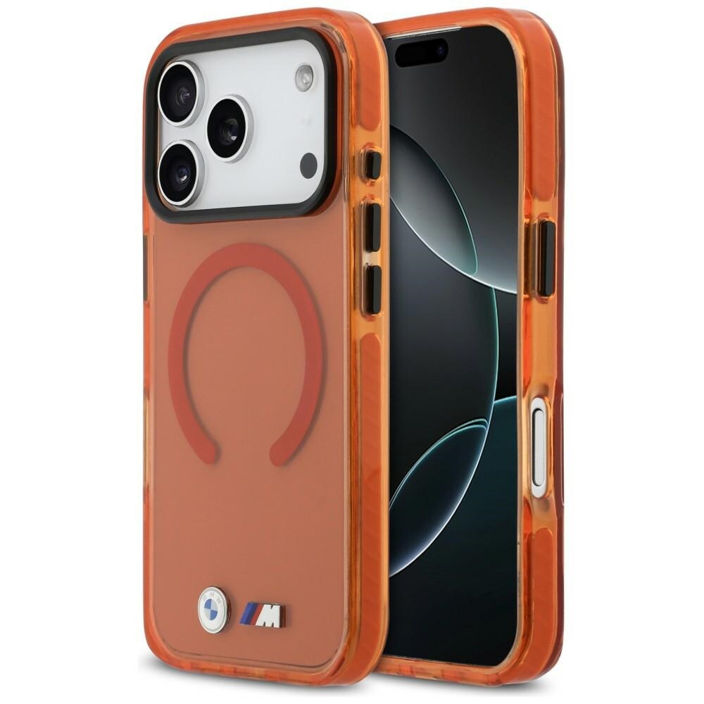 BMW M IML støtsikkert MagSafe-etui med metallogoer for iPhone 17 Pro Max - Pro Orange