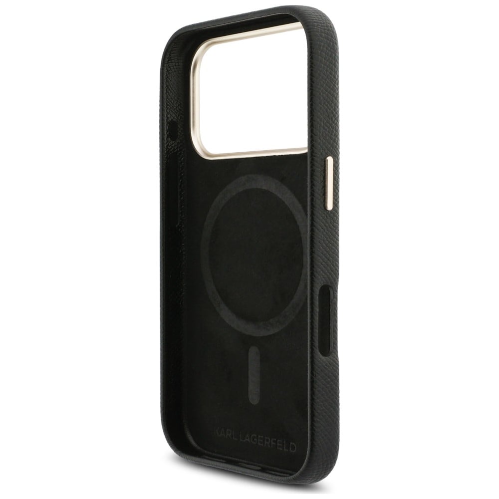 Karl Lagerfeld Karl Head Logo MagSafe-etui med Karl Lagerfeld-logo for iPhone 17 Pro - Svart