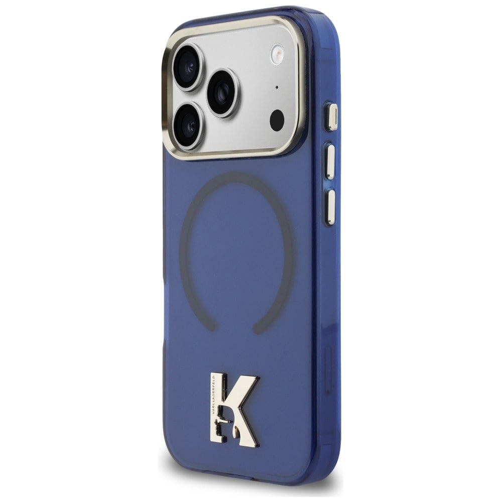 Karl Lagerfeld IML K Head Logo MagSafe-etui med logo for iPhone 17 Pro - Blå