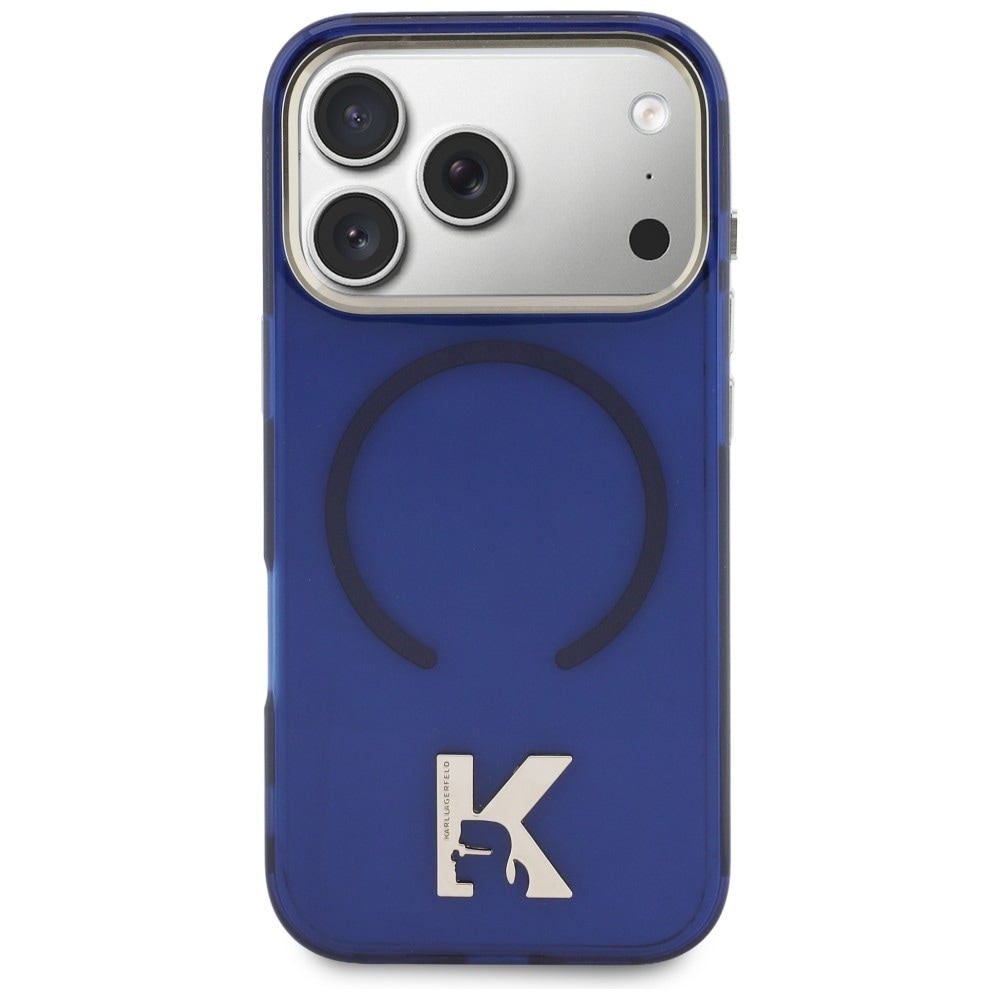 Karl Lagerfeld IML K Head Logo MagSafe-etui med logo for iPhone 17 Pro - Blå