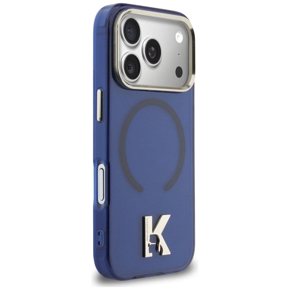 Karl Lagerfeld IML K Head Logo MagSafe-etui med logo for iPhone 17 Pro - Blå
