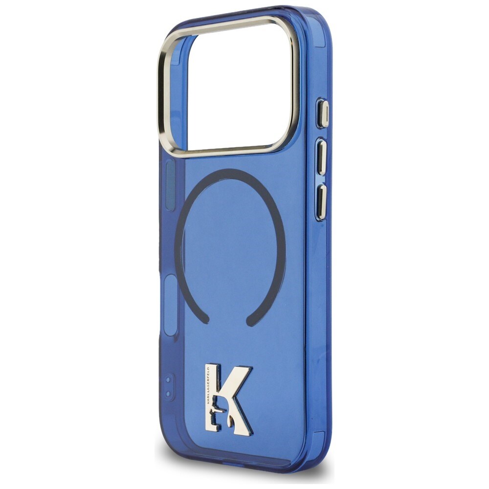 Karl Lagerfeld IML K Head Logo MagSafe-etui med logo for iPhone 17 Pro - Blå
