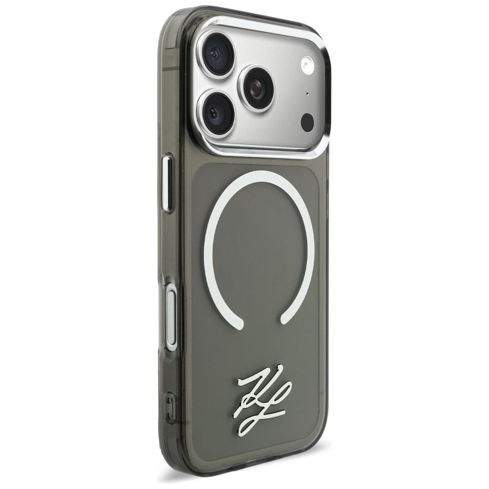 Karl Lagerfeld IML KL Script Logo MagSafe-etui for iPhone 17 Pro Max - Svart