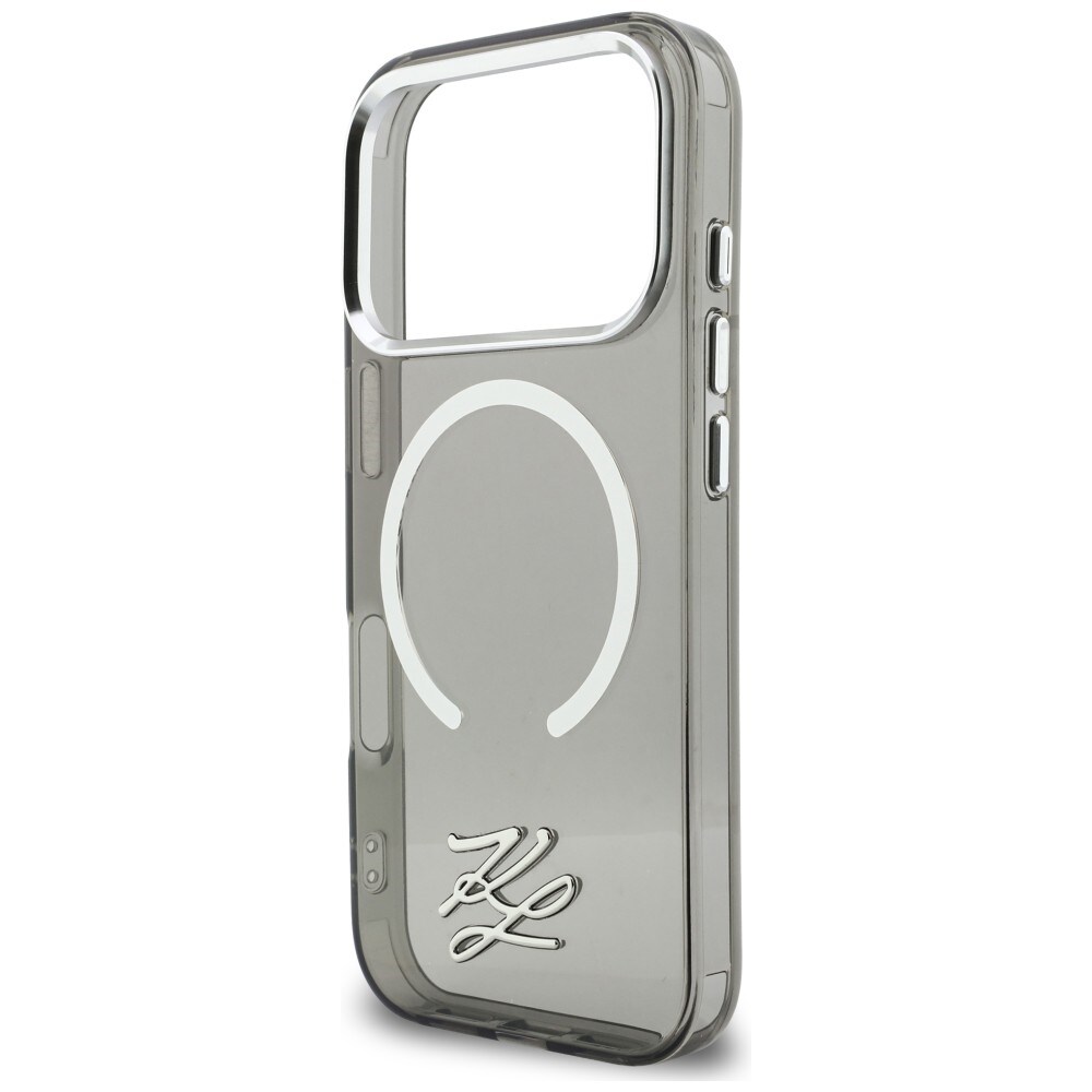 Karl Lagerfeld IML KL Script Logo MagSafe-etui for iPhone 17 Pro Max - Svart