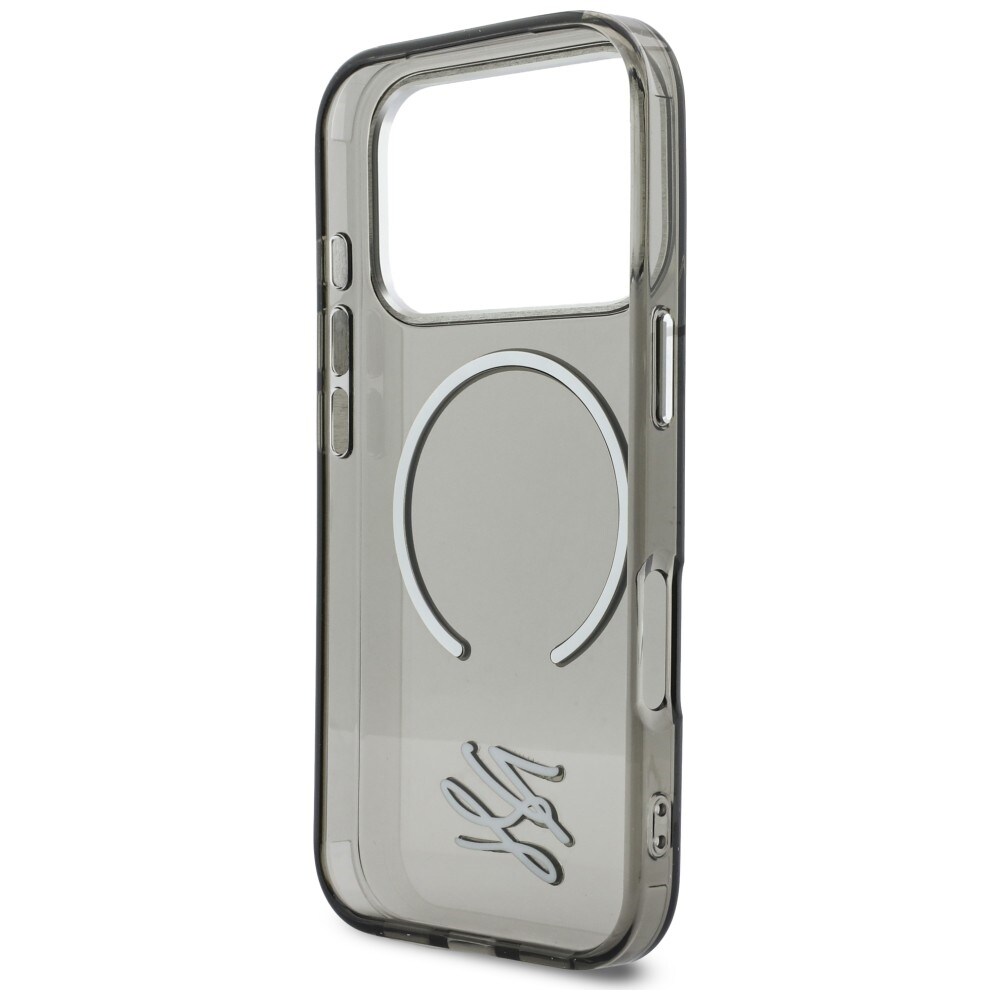 Karl Lagerfeld IML KL Script Logo MagSafe-etui for iPhone 17 Pro Max - Svart