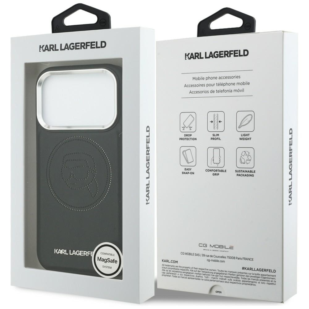 Karl Lagerfeld K Head Point Logo MagSafe-etui for iPhone 17 Pro - Svart