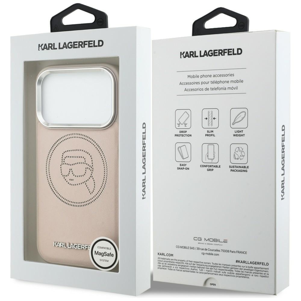Karl Lagerfeld K Head Point Logo MagSafe-etui for iPhone 17 Pro - Rosa