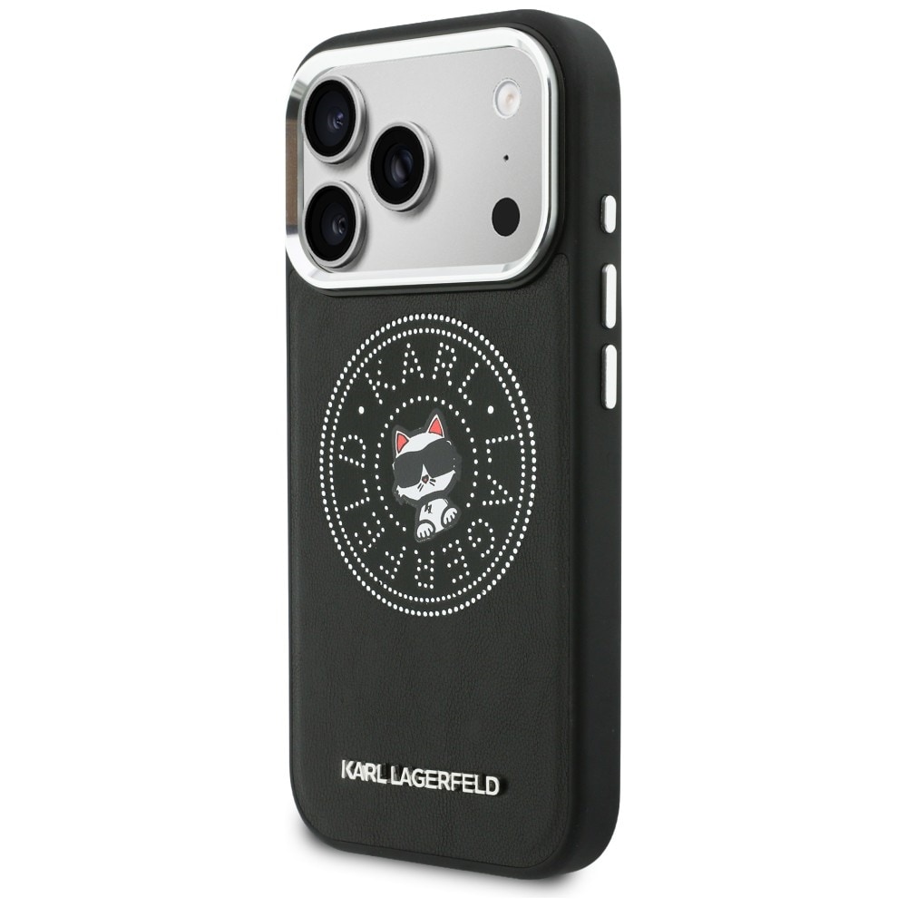 Karl Lagerfeld Point & Choupette Sketch MagSafe-etui for iPhone 17 Pro - Svart