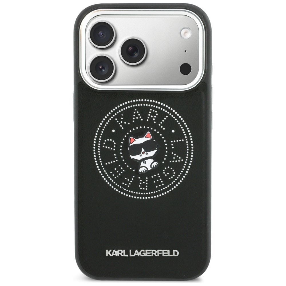 Karl Lagerfeld Point & Choupette Sketch MagSafe-etui for iPhone 17 Pro - Svart