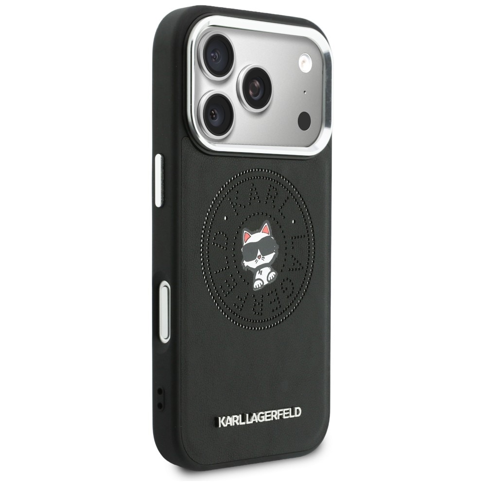 Karl Lagerfeld Point & Choupette Sketch MagSafe-etui for iPhone 17 Pro - Svart