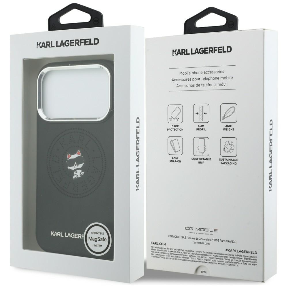 Karl Lagerfeld Point & Choupette Sketch MagSafe-etui for iPhone 17 Pro - Svart