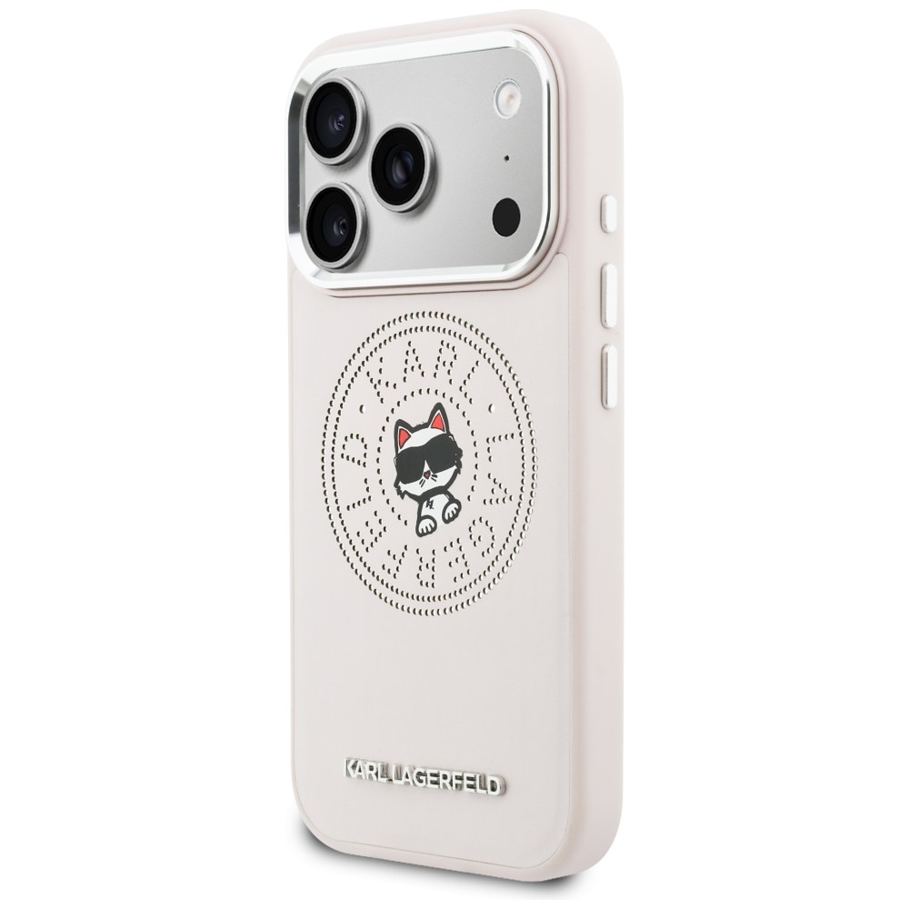 Karl Lagerfeld Point & Choupette Sketch MagSafe-etui for iPhone 17 Pro - Rosa