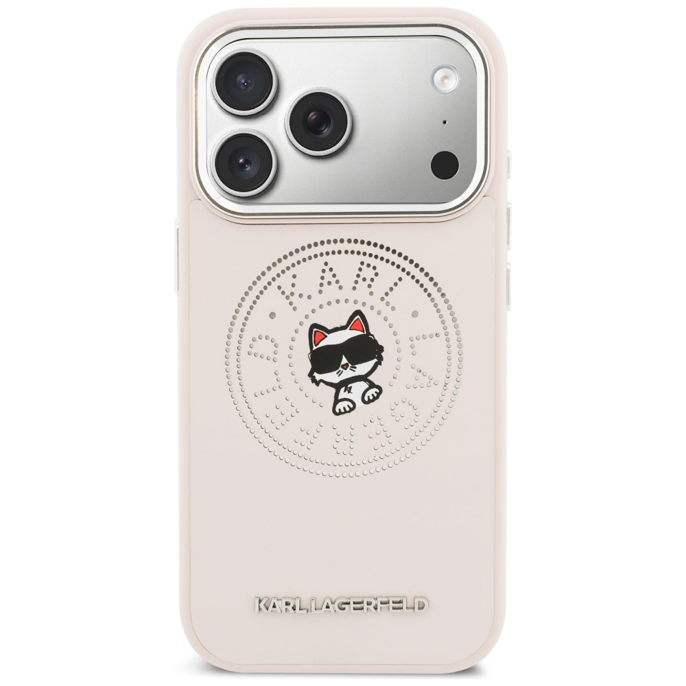 Karl Lagerfeld Point & Choupette Sketch MagSafe-etui for iPhone 17 Pro - Rosa