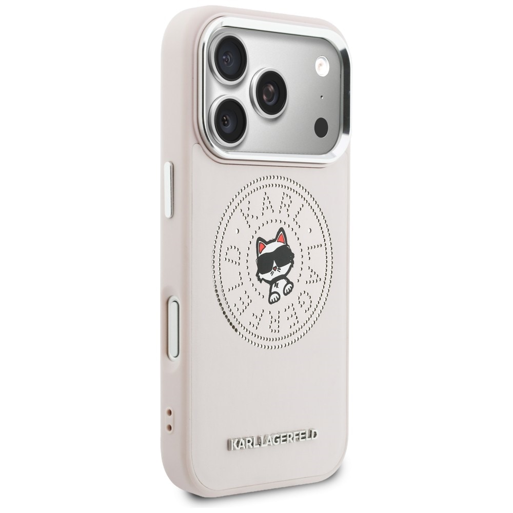 Karl Lagerfeld Point & Choupette Sketch MagSafe-etui for iPhone 17 Pro - Rosa