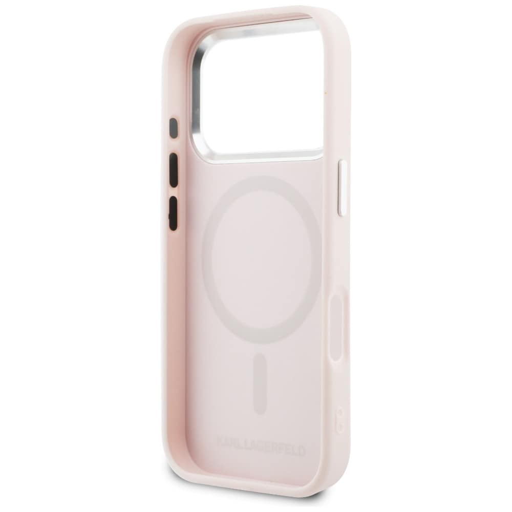 Karl Lagerfeld Point & Choupette Sketch MagSafe-etui for iPhone 17 Pro - Rosa