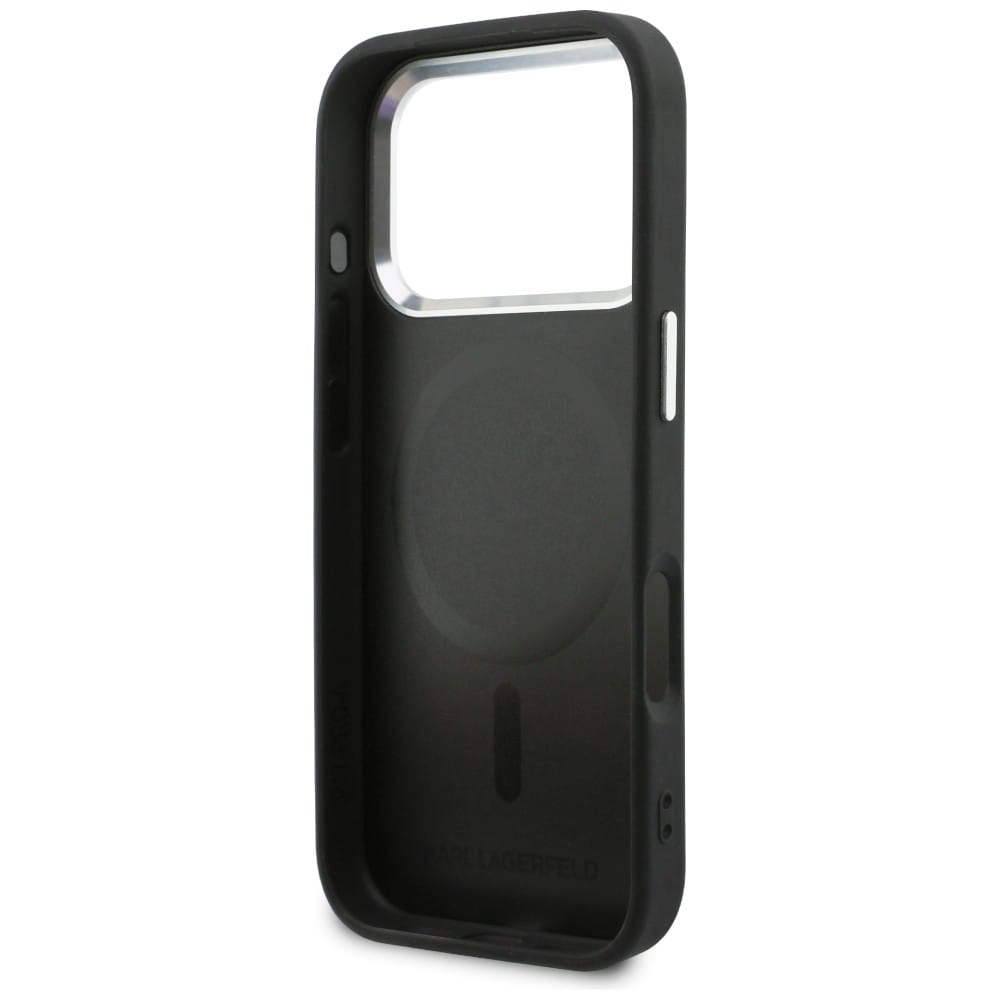 Karl Lagerfeld Point & Karl Sketch MagSafe-etui for iPhone 17 Pro - Svart