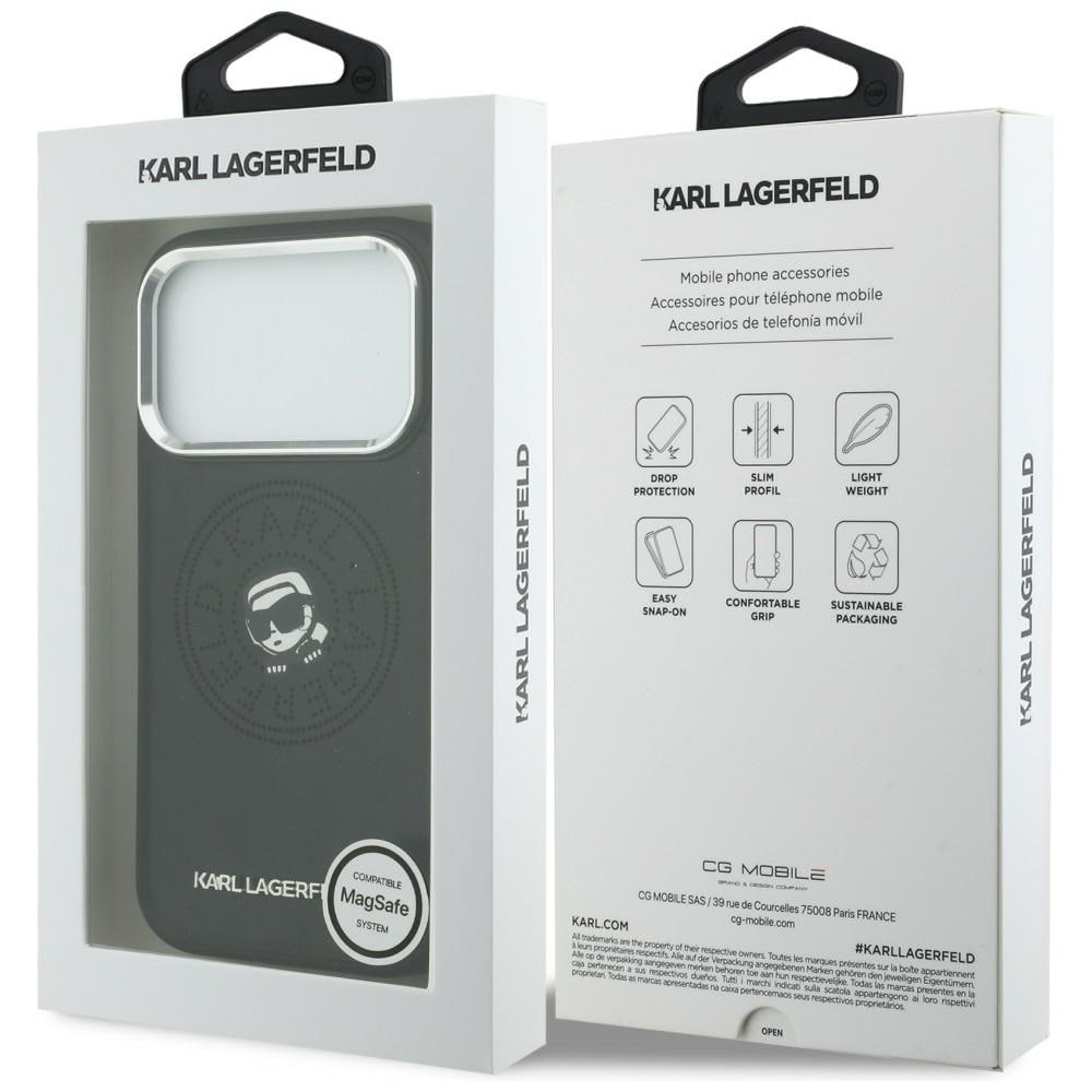 Karl Lagerfeld Point & Karl Sketch MagSafe-etui for iPhone 17 Pro - Svart