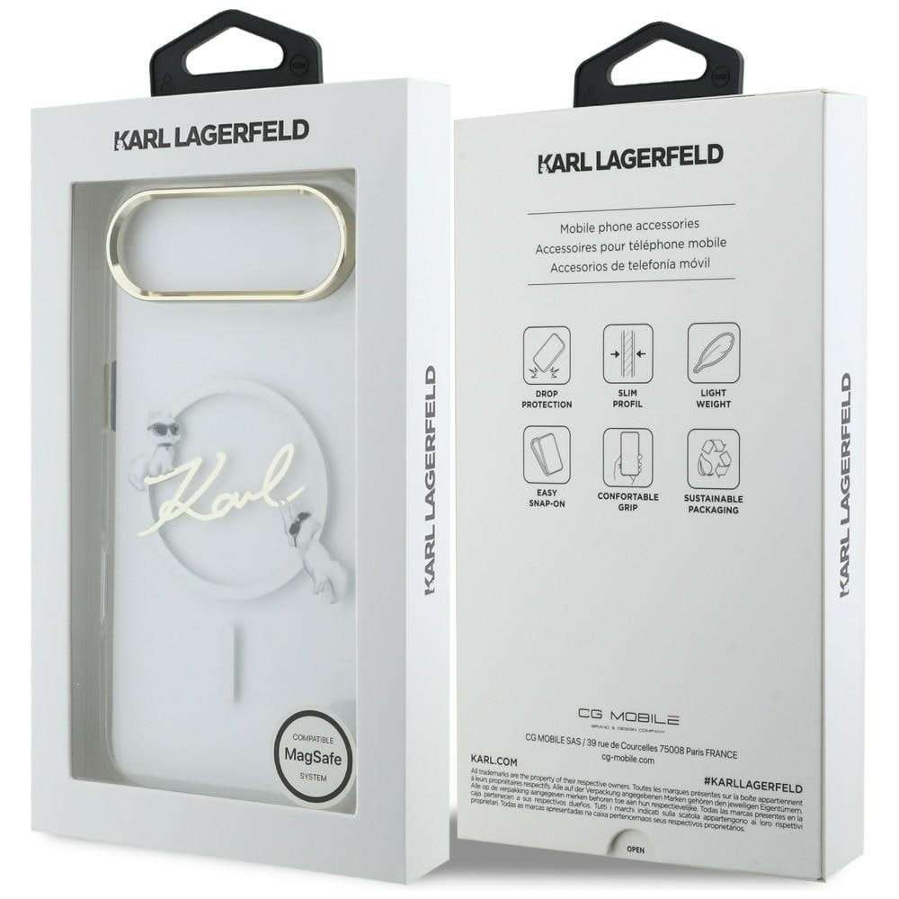 Karl Lagerfeld IML Choupettes Karl Script Logo MagSafe iPhone Air-etui - Klar