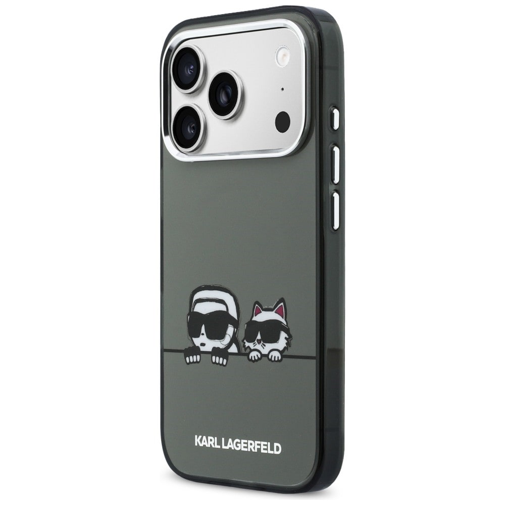 Karl Lagerfeld IML Karl & Choupette Peekaboo Logo MagSafe-etui for iPhone 17 Pro - Svart