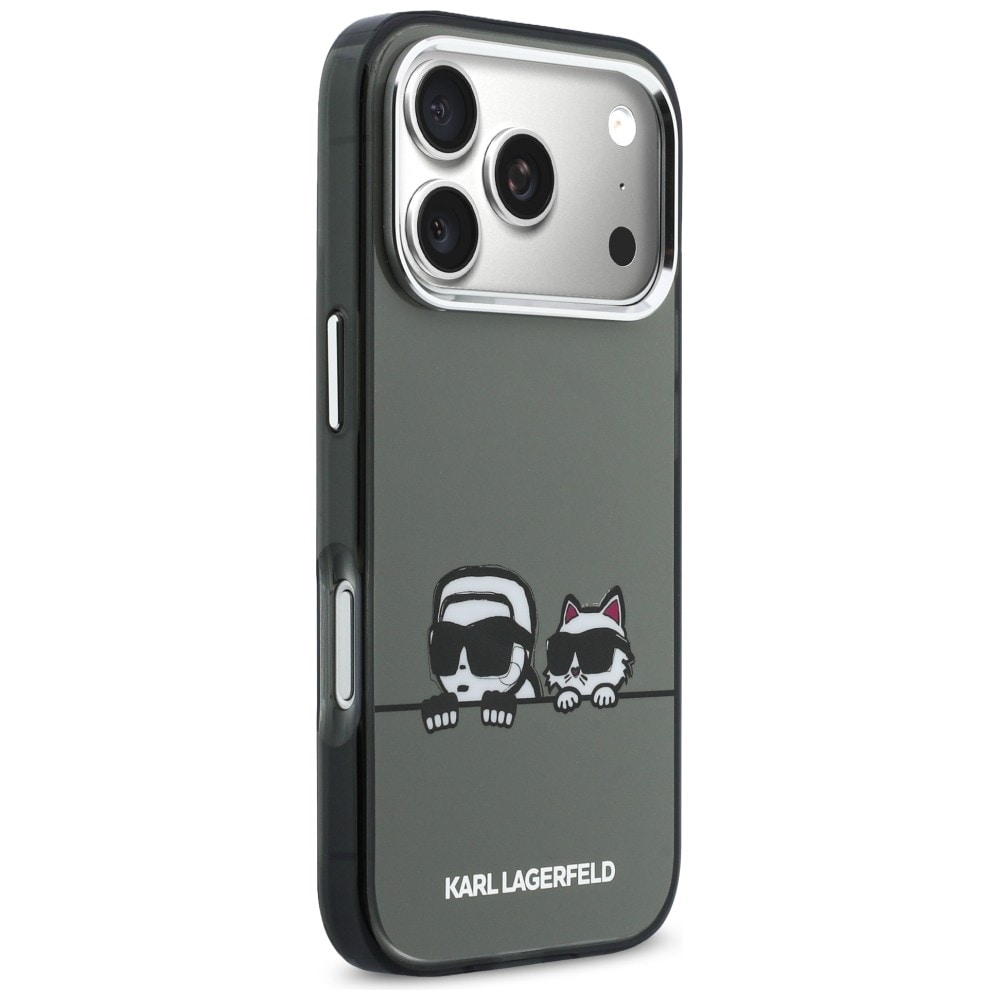Karl Lagerfeld IML Karl & Choupette Peekaboo Logo MagSafe-etui for iPhone 17 Pro - Svart
