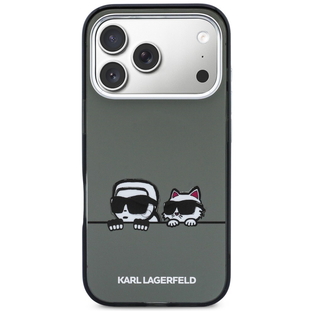 Karl Lagerfeld IML Karl & Choupette Peekaboo Logo MagSafe-etui for iPhone 17 Pro Max - Svart