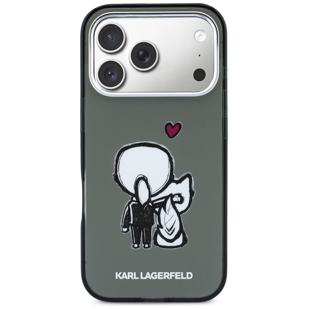 Karl Lagerfeld Karl & Choupette MagSafe-etui for iPhone 17 Pro - Svart