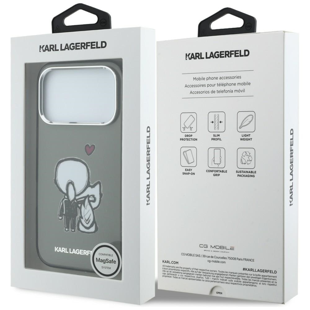 Karl Lagerfeld Karl & Choupette MagSafe-etui for iPhone 17 Pro - Svart