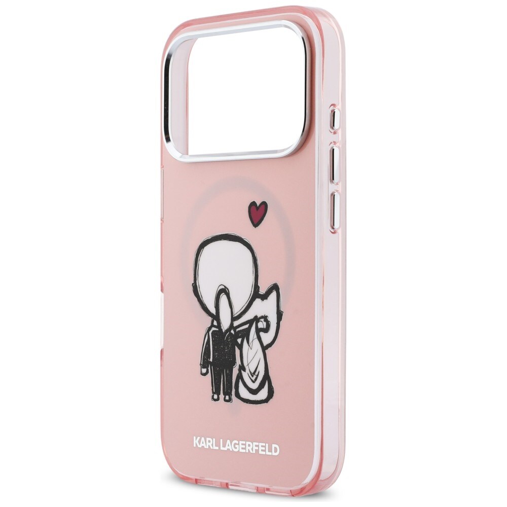 Karl Lagerfeld Karl & Choupette MagSafe-etui for iPhone 17 Pro - Rosa