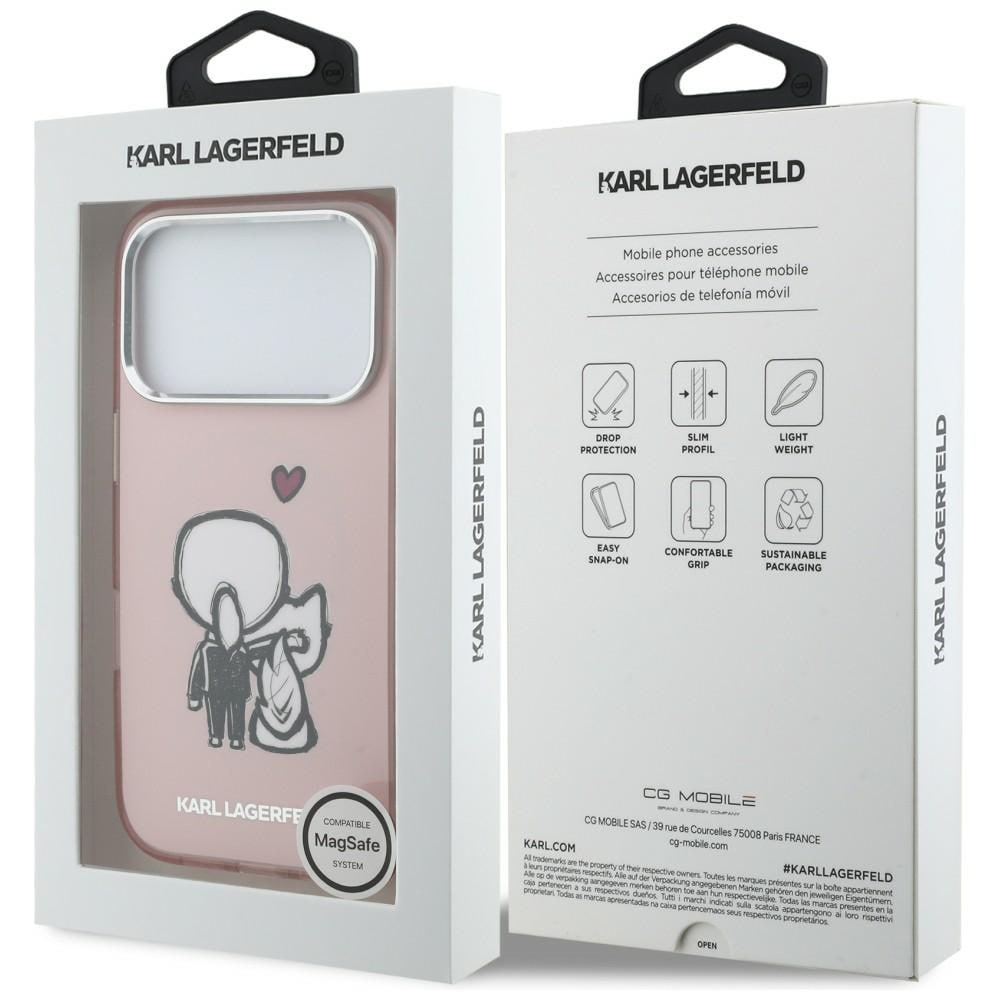 Karl Lagerfeld Karl & Choupette MagSafe-etui for iPhone 17 Pro - Rosa