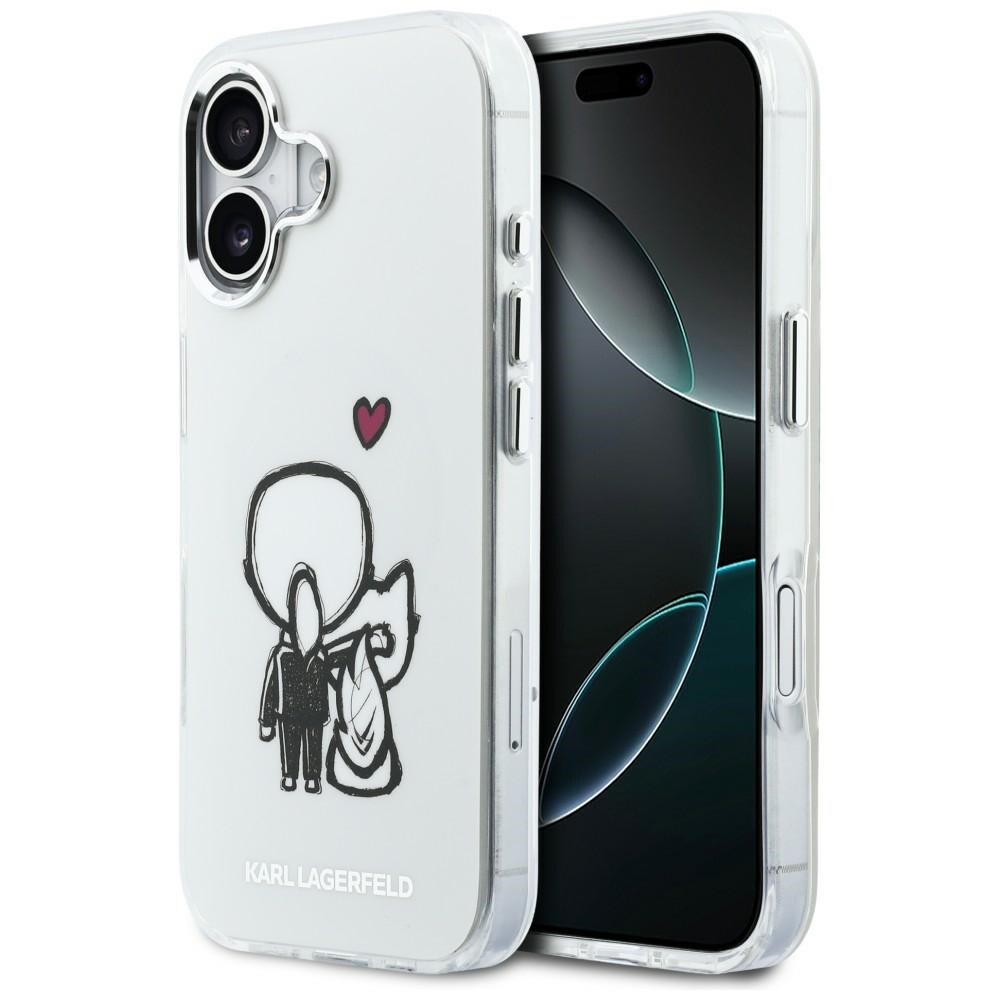 Karl Lagerfeld Karl & Choupette Back MagSafe-etui for iPhone 17 - Klar