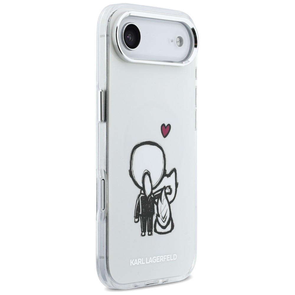 Karl Lagerfeld Karl & Choupette Back MagSafe-etui for iPhone Air - Klar
