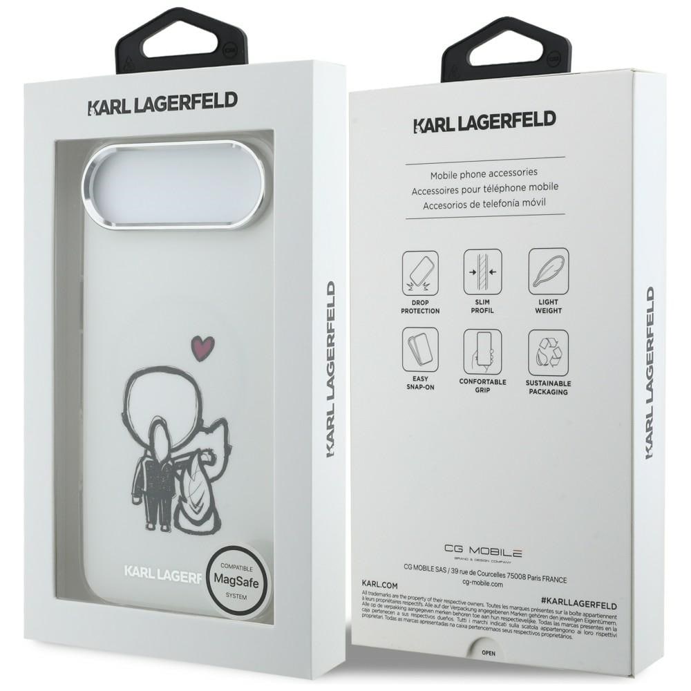 Karl Lagerfeld Karl & Choupette Back MagSafe-etui for iPhone Air - Klar