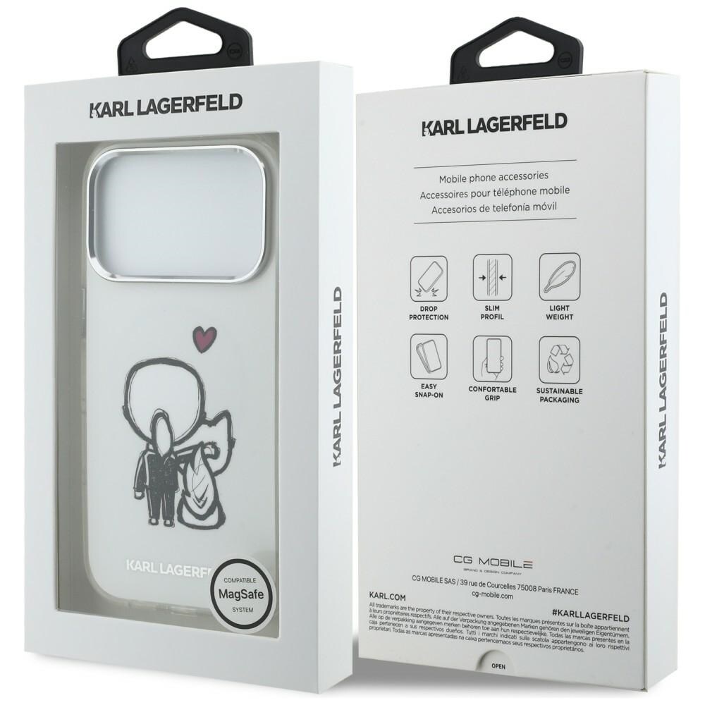 Karl Lagerfeld Karl & Choupette MagSafe-etui for iPhone 17 Pro - Klar
