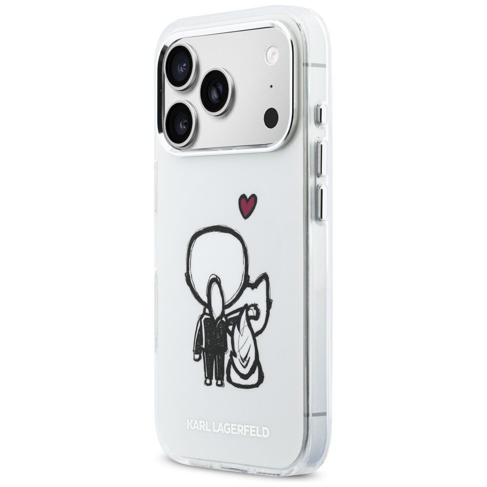 Karl Lagerfeld Karl & Choupette MagSafe-etui på baksiden til iPhone 17 Pro Max - Klar