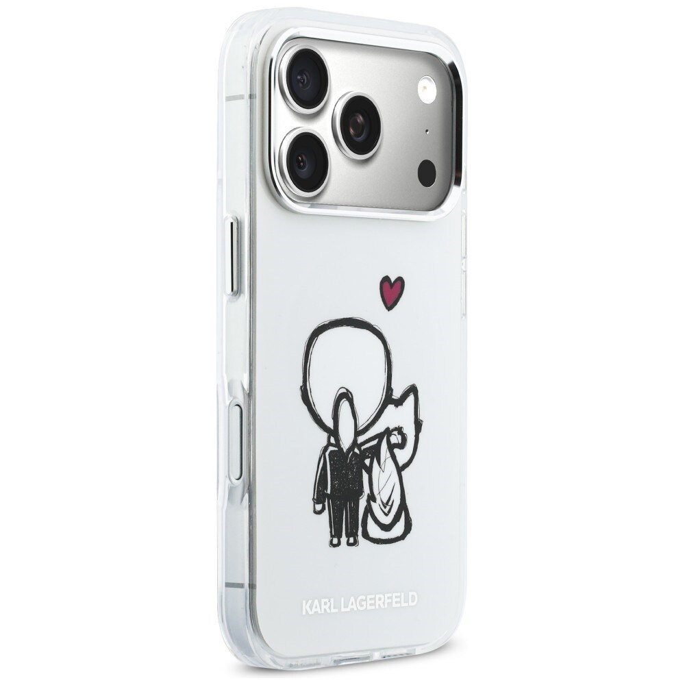 Karl Lagerfeld Karl & Choupette MagSafe-etui på baksiden til iPhone 17 Pro Max - Klar