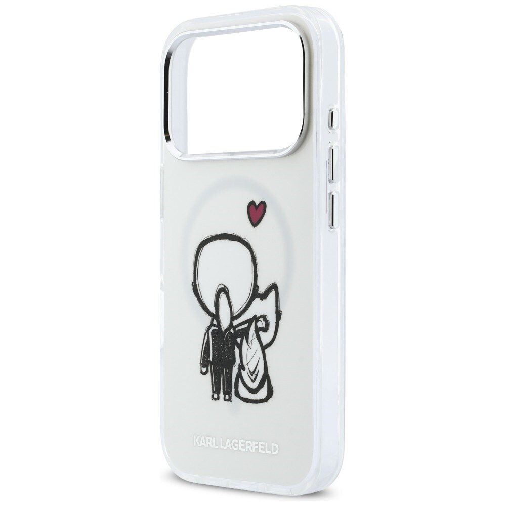 Karl Lagerfeld Karl & Choupette MagSafe-etui på baksiden til iPhone 17 Pro Max - Klar