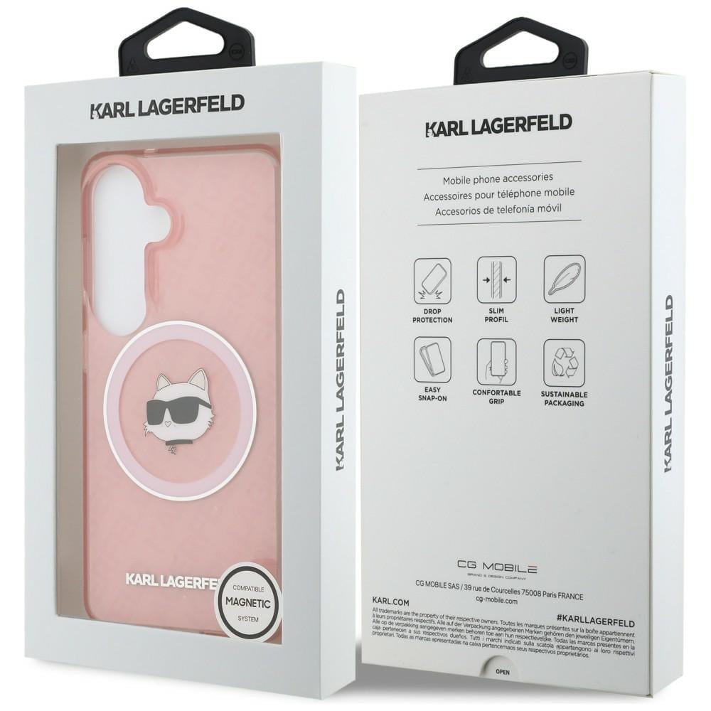 Karl Lagerfeld IML Repeated Choupette MagSafe-etui for Samsung Galaxy S26 Plus - Rosa