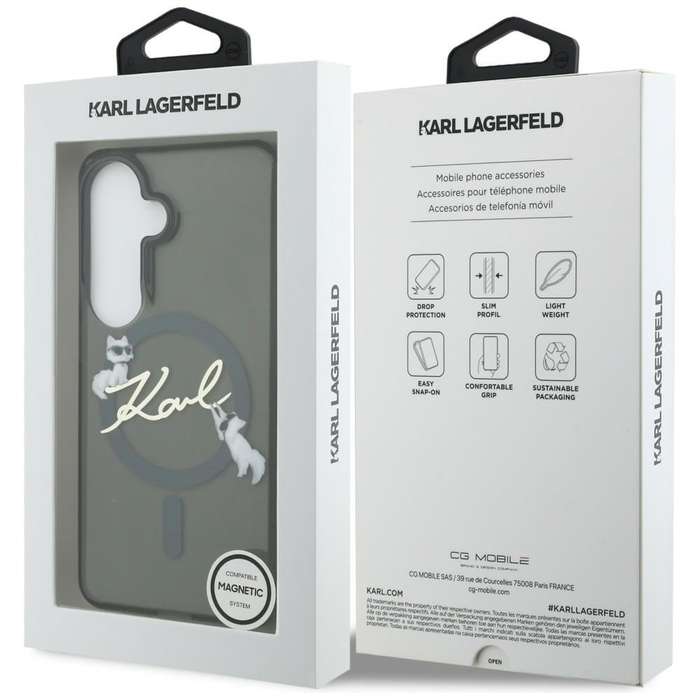 Karl Lagerfeld IML KC Script MagSafe-etui for Samsung Galaxy S26 - Svart