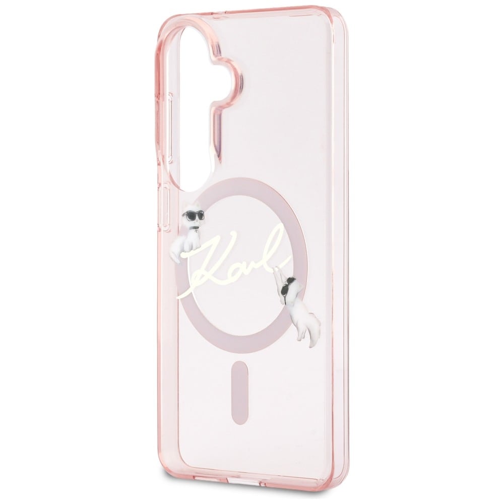 Karl Lagerfeld IML KC Script MagSafe-etui for Samsung Galaxy S26 - Rosa