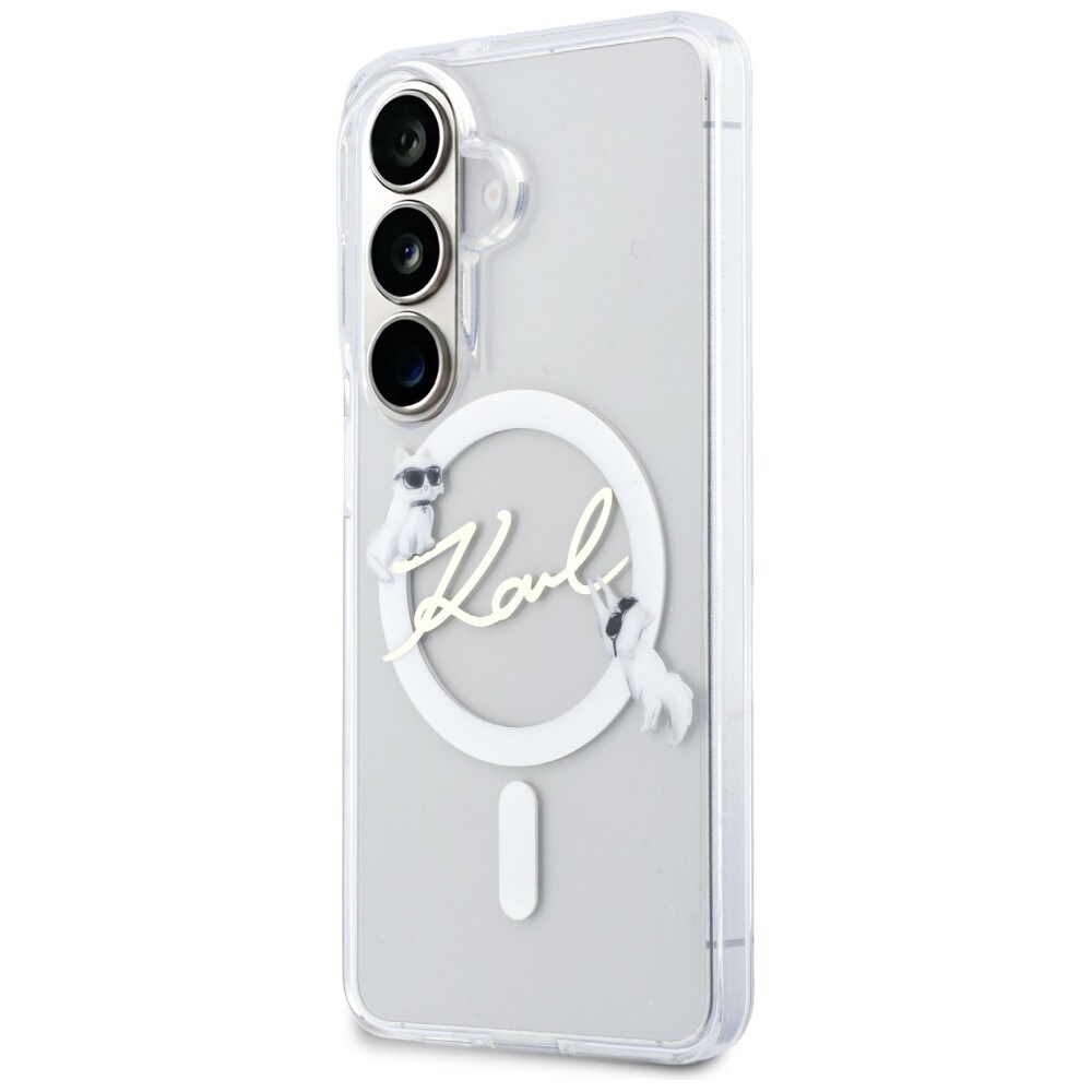 Karl Lagerfeld IML KC Script MagSafe-etui for Samsung Galaxy S26 Plus - gjennomsiktig