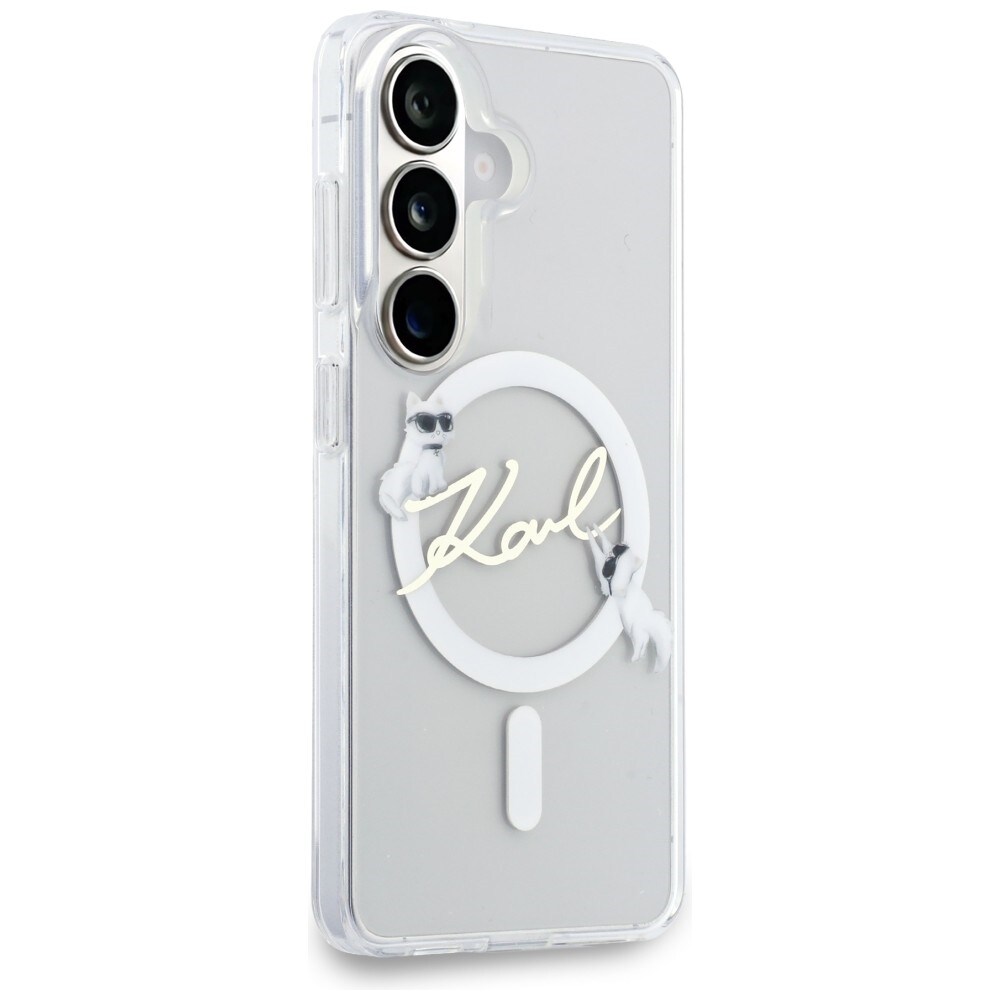 Karl Lagerfeld IML KC Script MagSafe-etui for Samsung Galaxy S26 Plus - gjennomsiktig