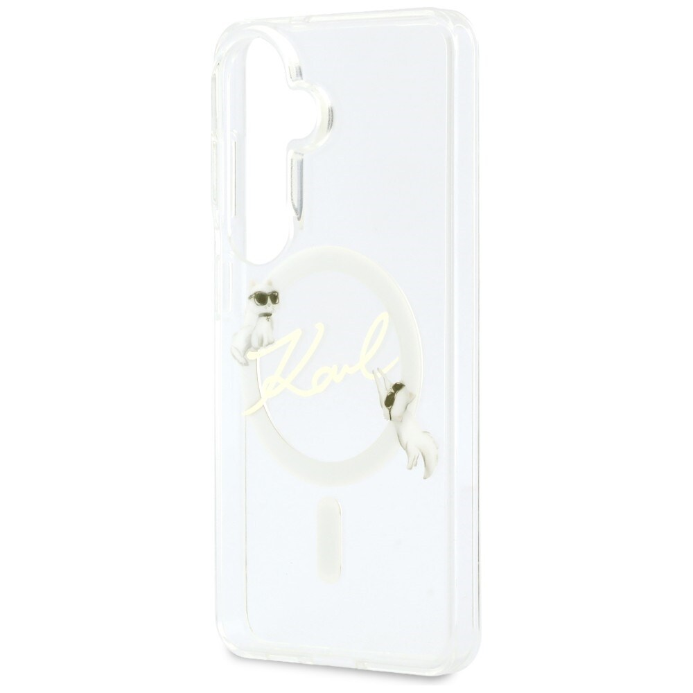 Karl Lagerfeld IML KC Script MagSafe-etui for Samsung Galaxy S26 Plus - gjennomsiktig
