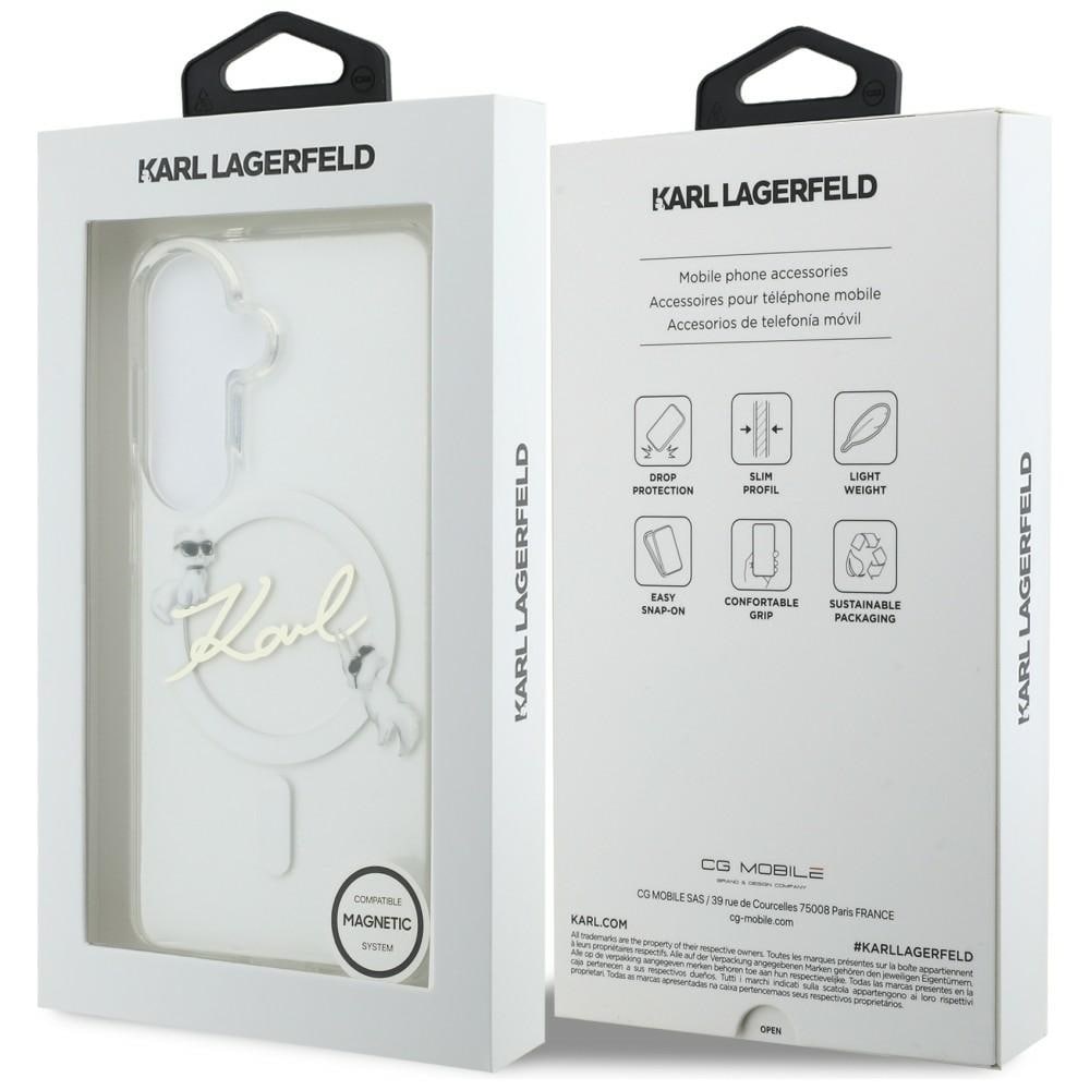 Karl Lagerfeld IML KC Script MagSafe-etui for Samsung Galaxy S26 Plus - gjennomsiktig
